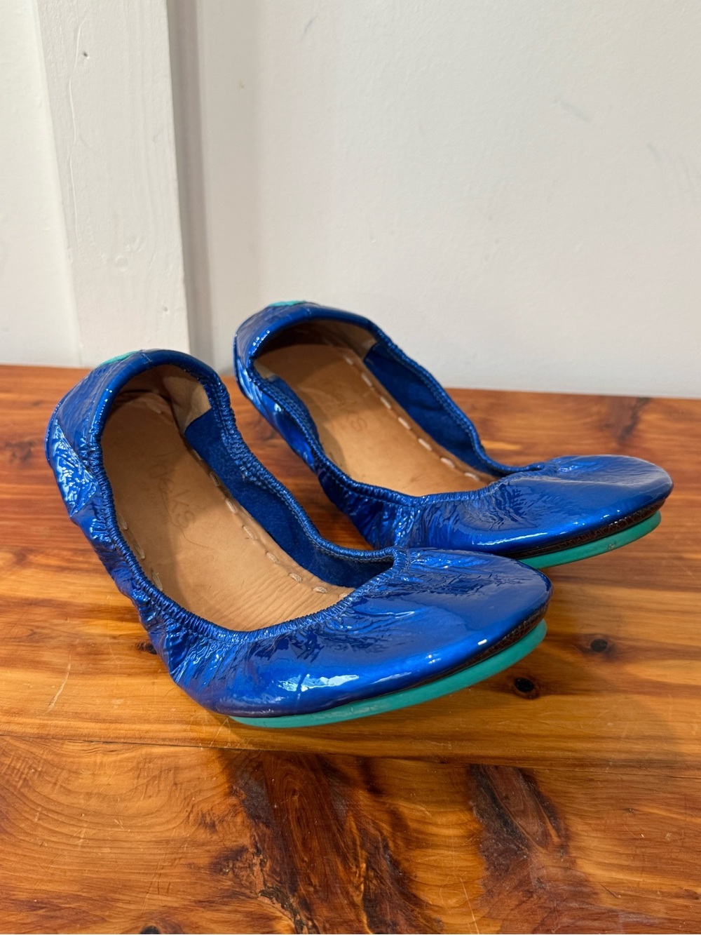 Tieks Sapphire Blue Patent Leather Ballet Flats